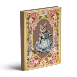 Mini Libro Gatita en Celeste